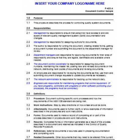 AS9110C Procedures Package