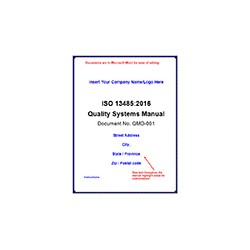 13485:2003 to 2016 Transition Quality Manual and Procedure Package